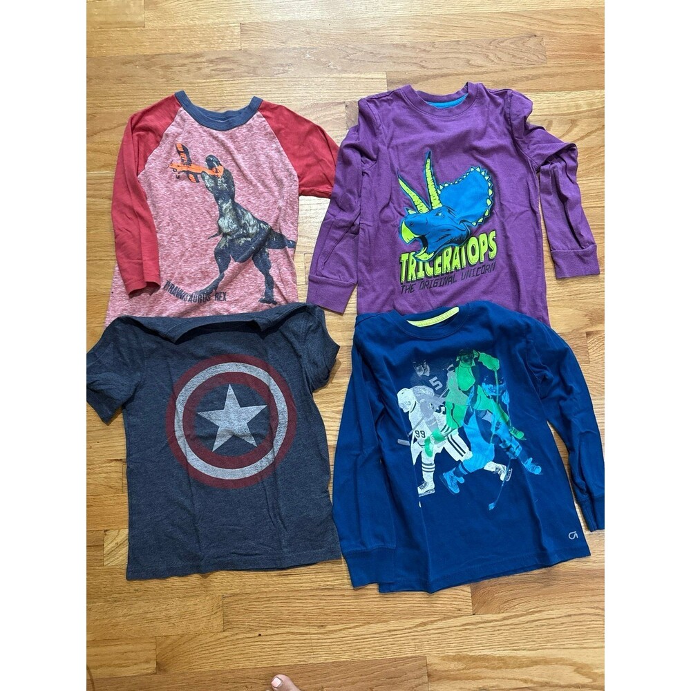 Boys bundle Dino hockey super hero triceratops 6 - 7